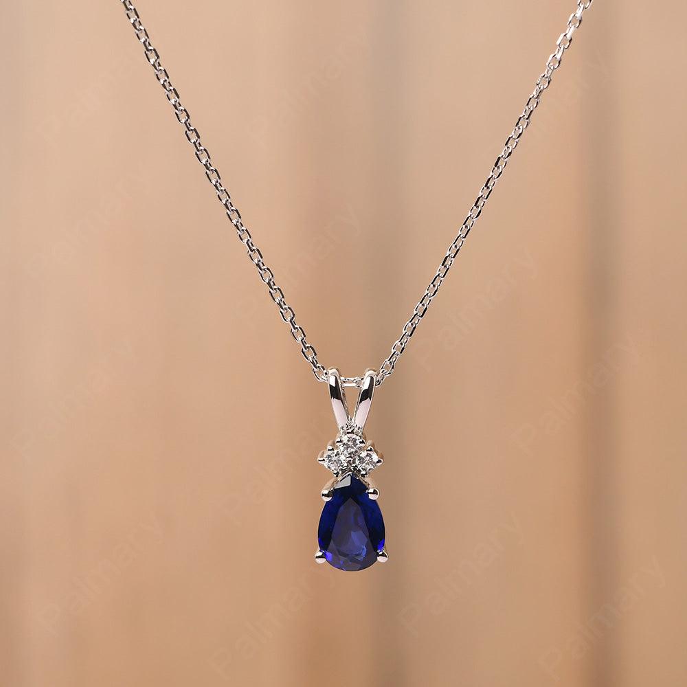 Pear Shaped Sapphire Necklace – Palmary