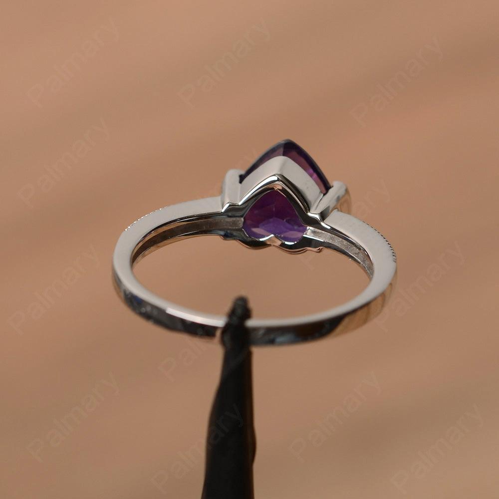 Heart Shaped Amethyst Engagement Rings - Palmary