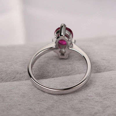 Oval Cut Ruby Bee Ring - Palmary