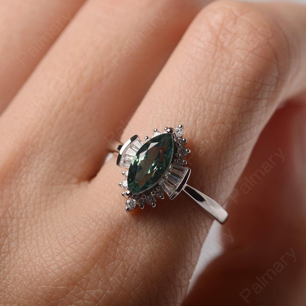 Marquise Cut Vintage Green Sapphire Rings - Palmary