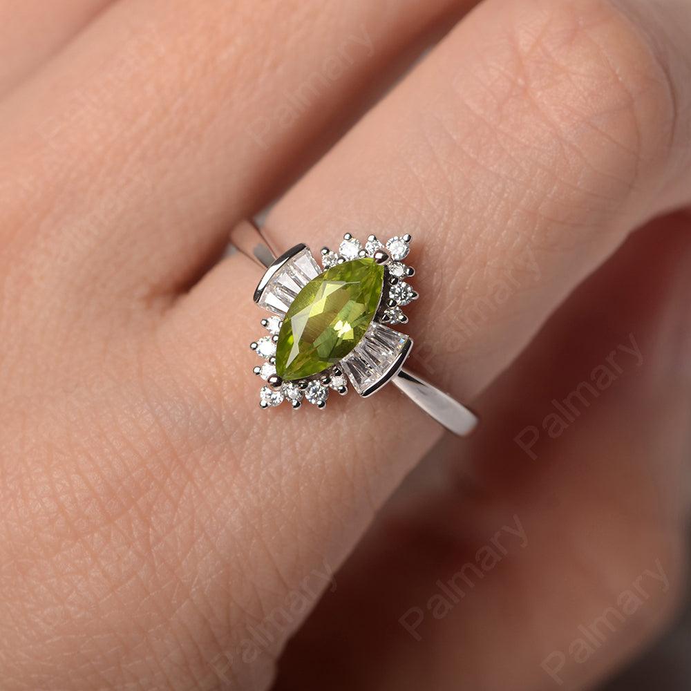 Marquise Cut Vintage Peridot Rings - Palmary