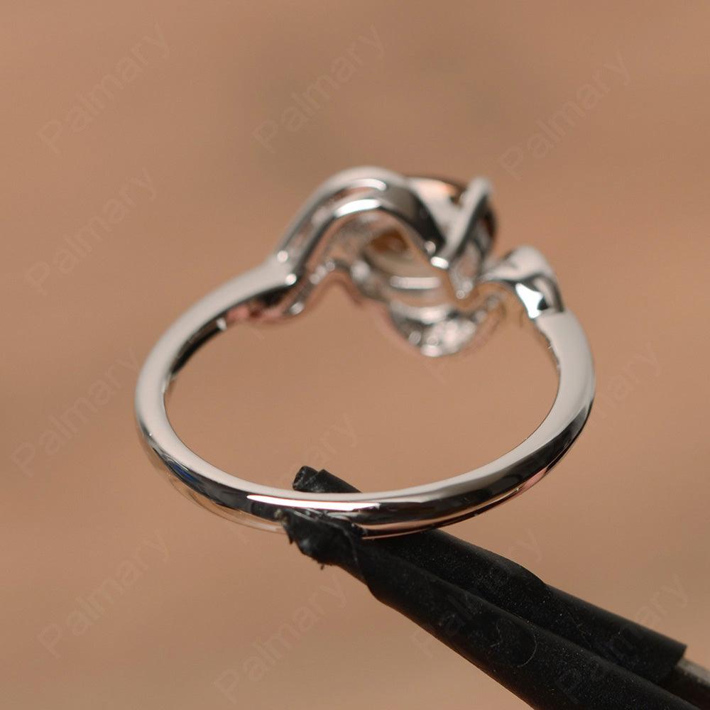 Oval Smoky Quartz  Promise Rings - Palmary