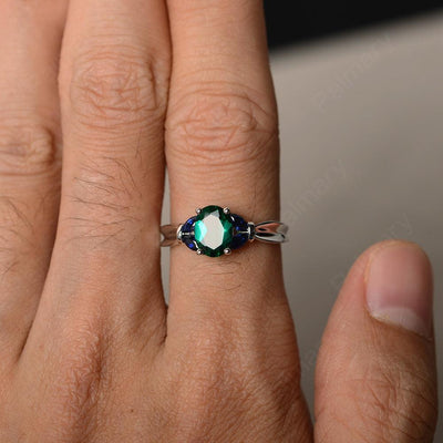 Oval Cut Emerald Vintage Engagement Rings - Palmary