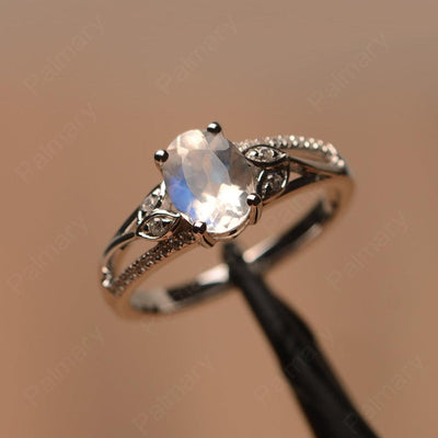 Oval Cut Moonstone Engagement Rings - Palmary