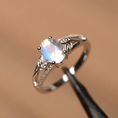 Oval Cut Moonstone Engagement Rings - Palmary