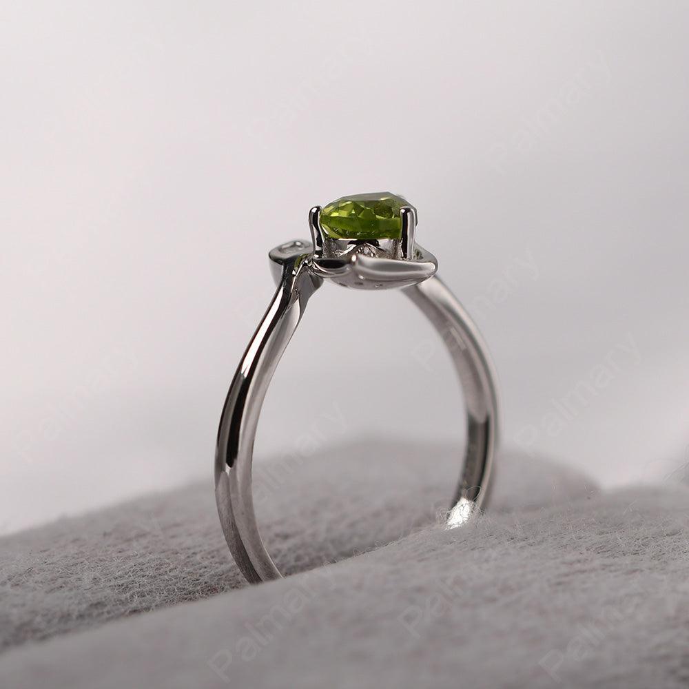 Pear Shaped Peridot Wedding Rings - Palmary