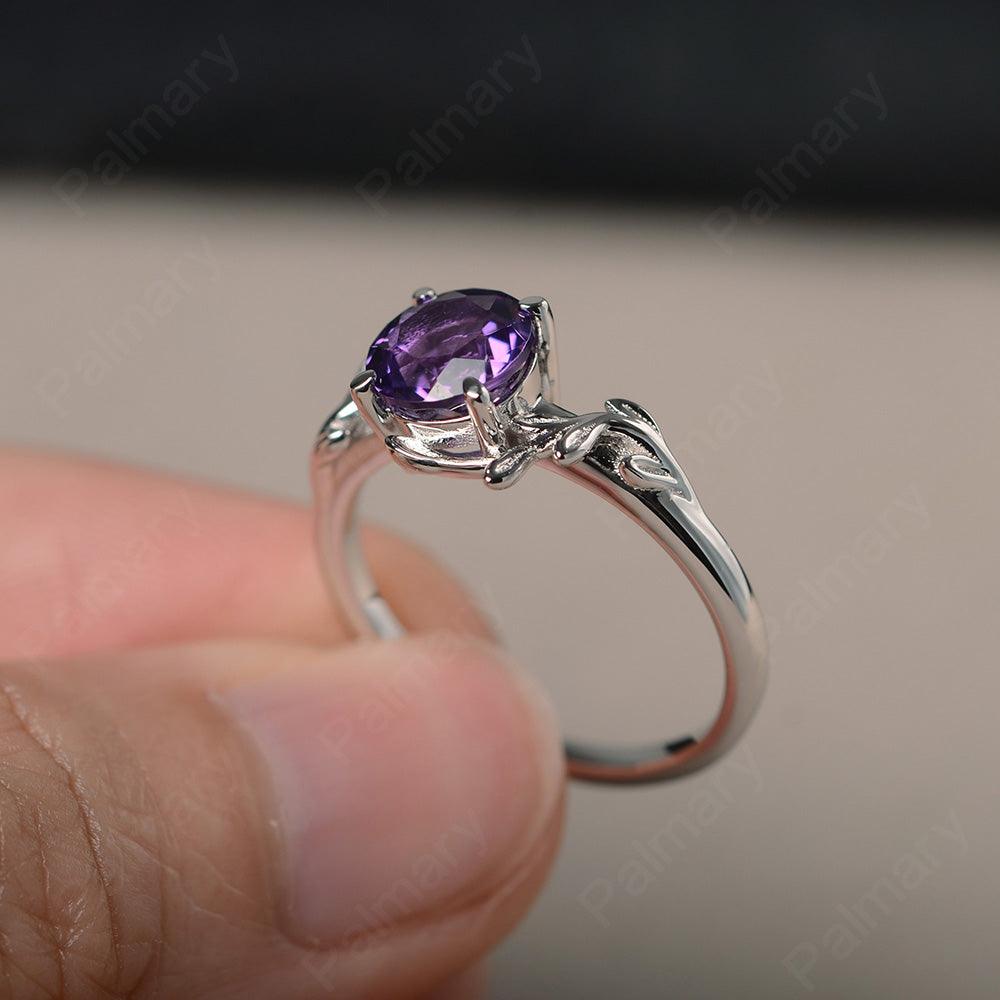 Twig Amethyst Ring Sterling Silver - Palmary