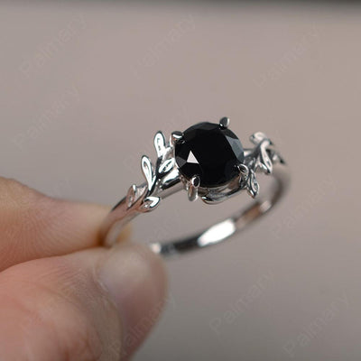 Twig Black Spinel Ring Sterling Silver - Palmary