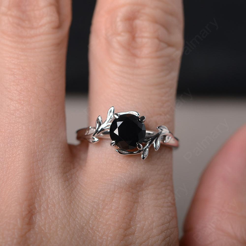 Twig Black Spinel Ring Sterling Silver - Palmary