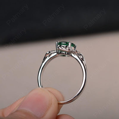 Twig Emerald Ring Sterling Silver - Palmary