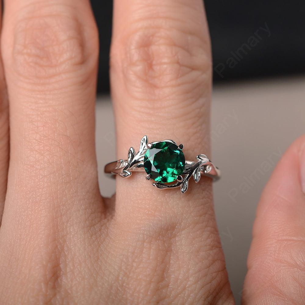 Twig Emerald Ring Sterling Silver - Palmary