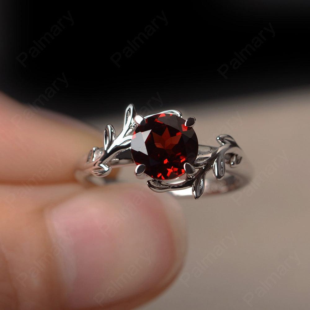 Twig Garnet Ring Sterling Silver - Palmary