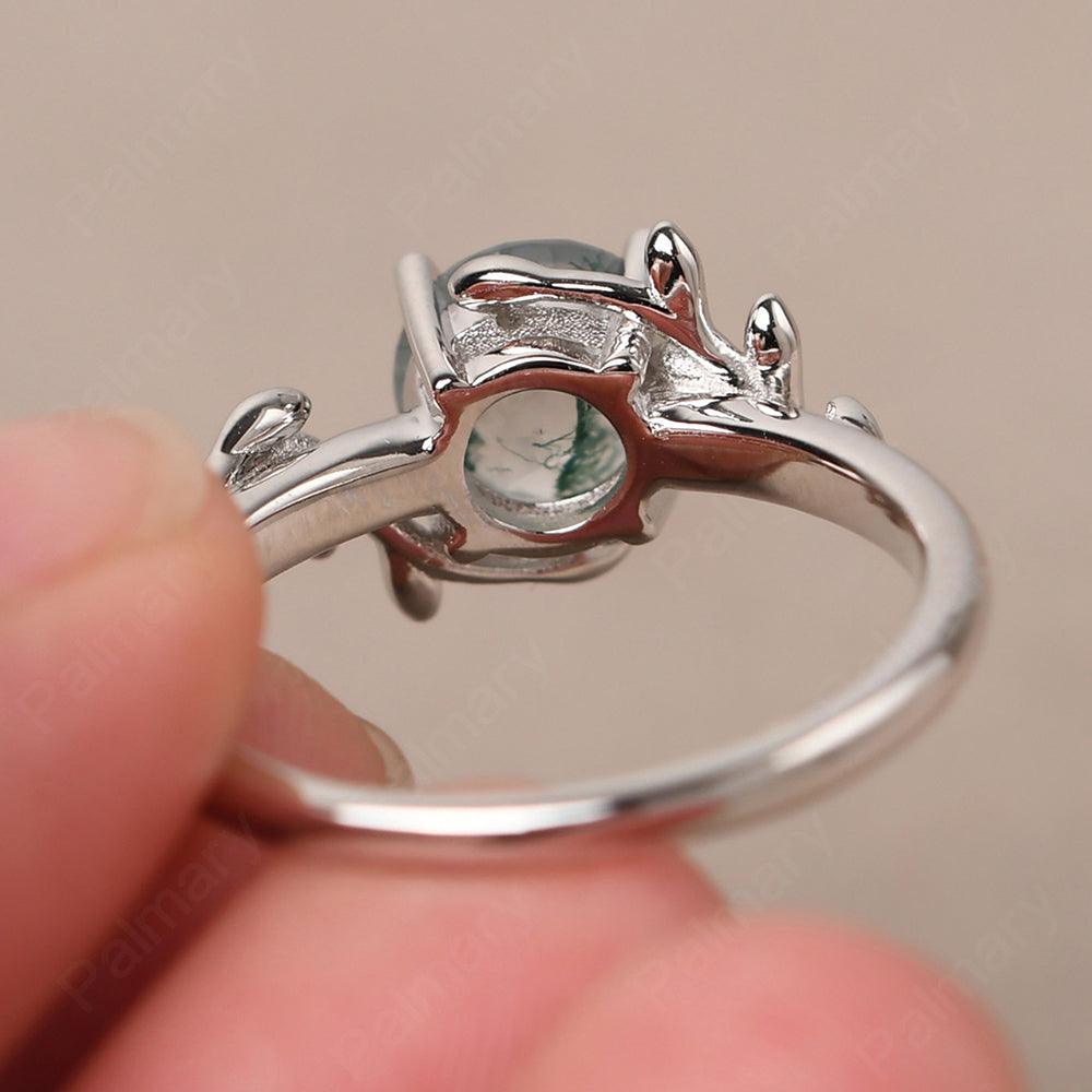 Twig Moss Agate Ring Sterling Silver - Palmary