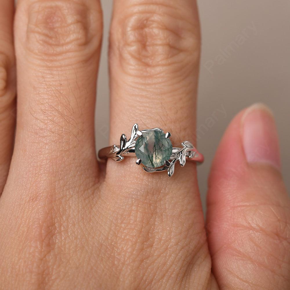 Twig Moss Agate Ring Sterling Silver - Palmary