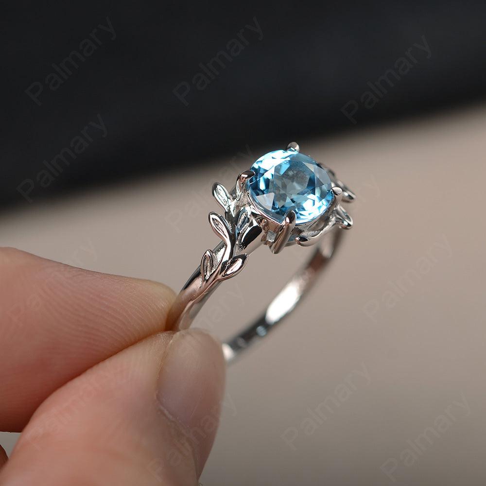 Twig Swiss Blue Topaz Ring Sterling Silver - Palmary