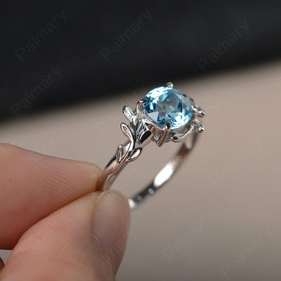 Twig Swiss Blue Topaz Ring Sterling Silver - Palmary