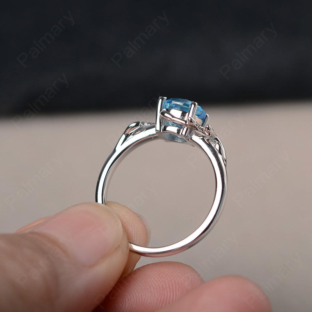 Twig Swiss Blue Topaz Ring Sterling Silver - Palmary