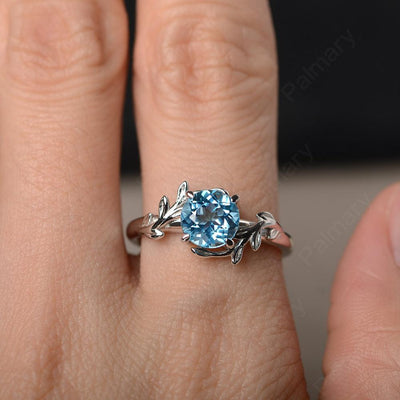 Twig Swiss Blue Topaz Ring Sterling Silver - Palmary