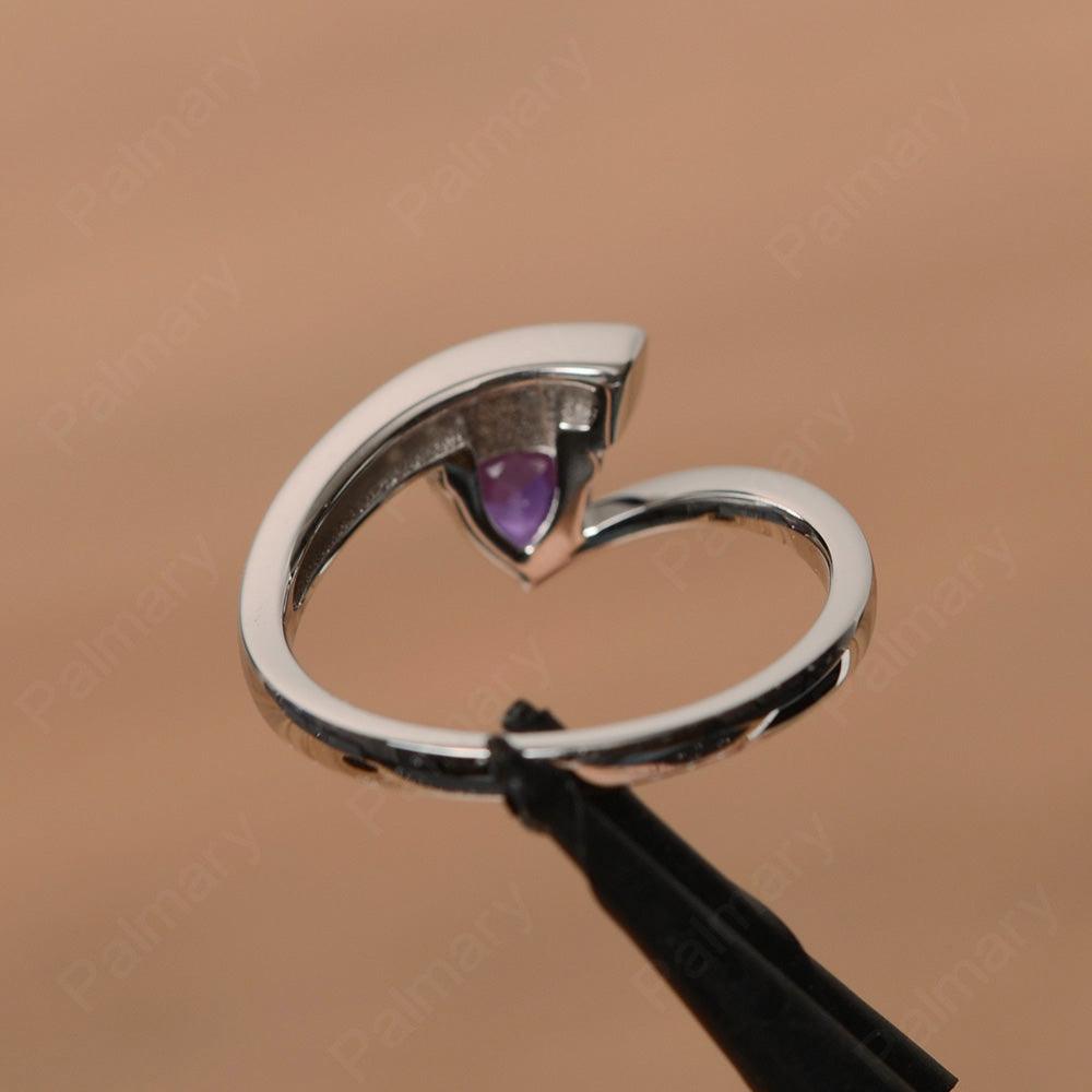 Trillion Cut Amethyst Engagement Rings - Palmary