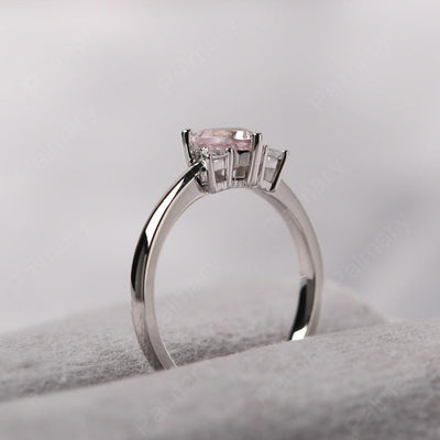 Trillion Cut Morganite Wedding Ring - Palmary