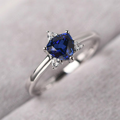 Trillion Cut Sapphire Wedding Ring - Palmary