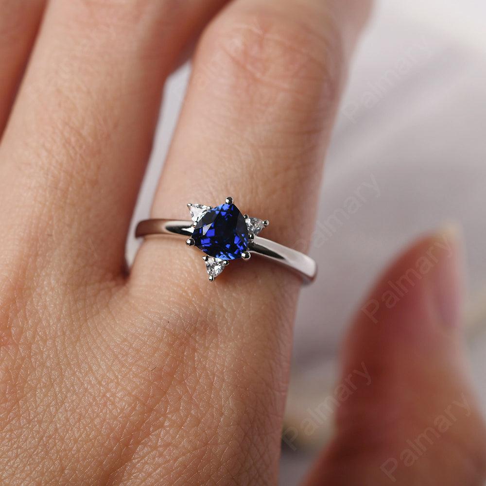 Trillion Cut Sapphire Wedding Ring - Palmary